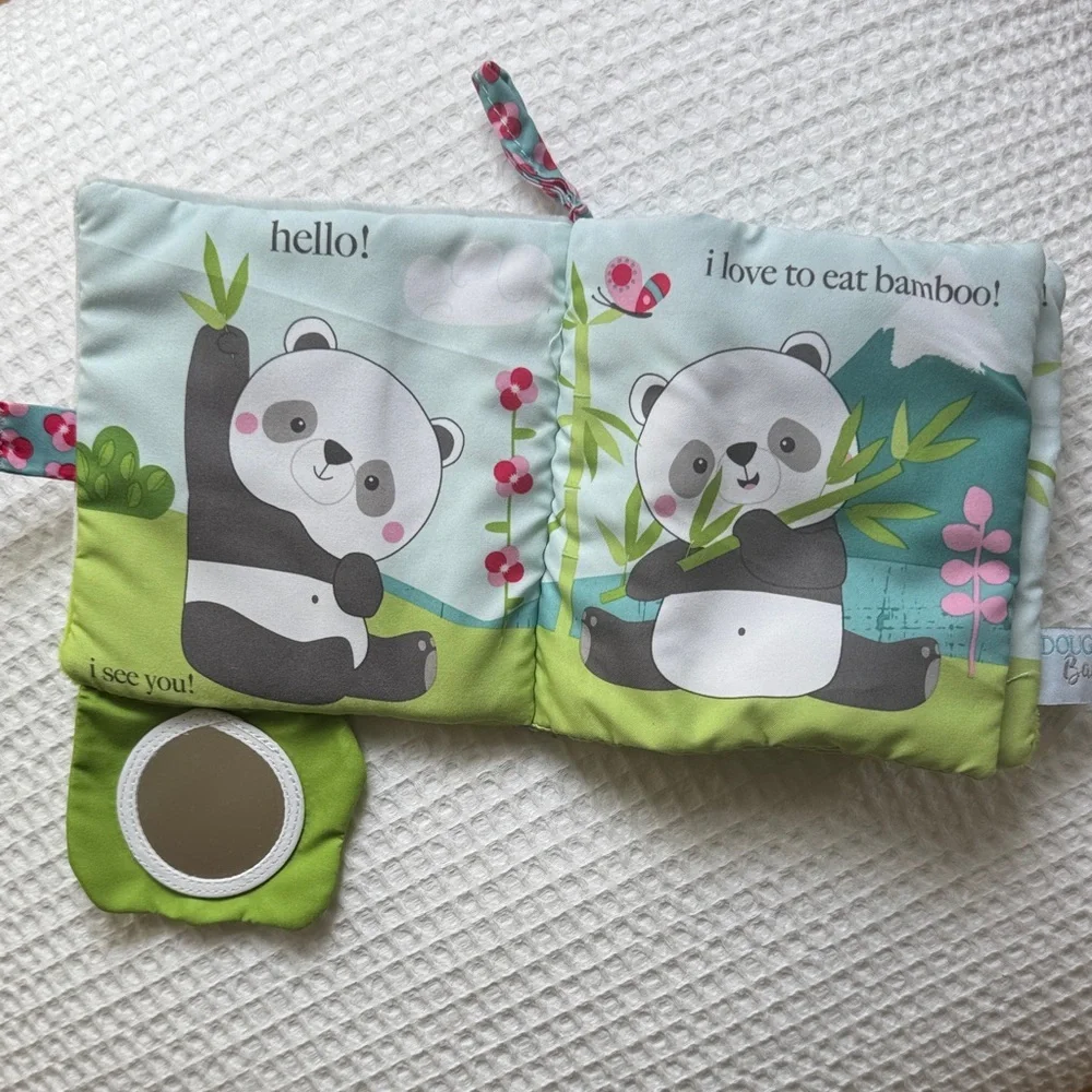 Douglas Baby “Happy Little Panda” Crinkle Book Plush Soft Sensory Toy EUC - Picture 2 of 5